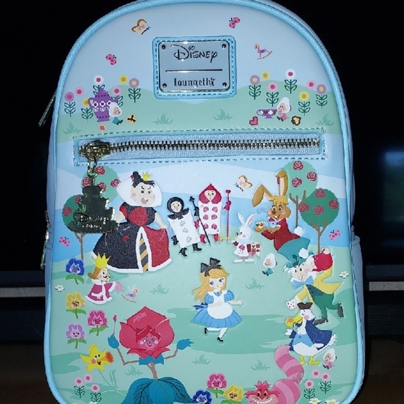 Loungefly Disney Alice in Wonderland Blue Backpack - Picture 1 of 2